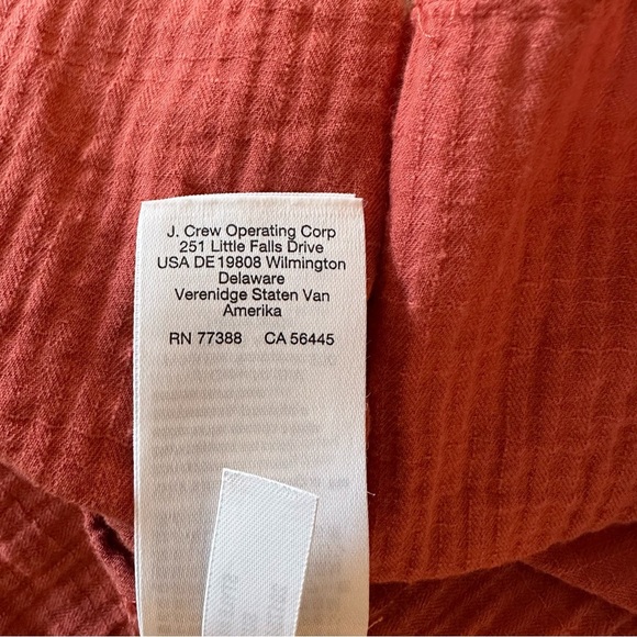 Rust colored J Crew Garden Top in Soft Gauze. 100% cotton. XL. EUC - Picture 7 of 7